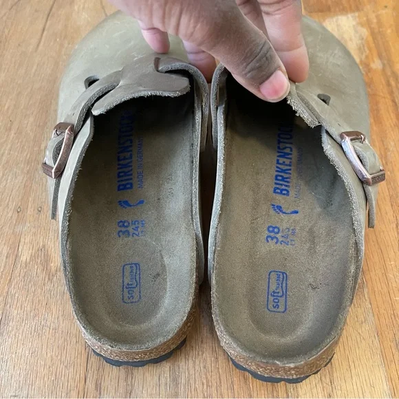 Birkenstock Boston Leather Clogs Mules - Picture 5 of 7